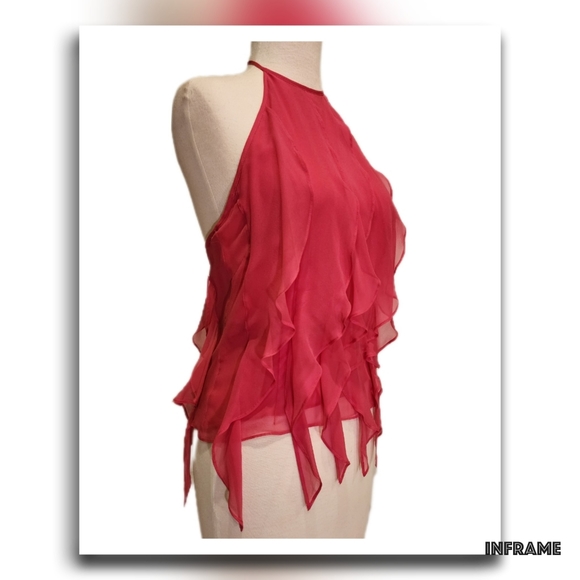 BCBGMaxAzria Collection Silk Halter Top - Picture 3 of 12